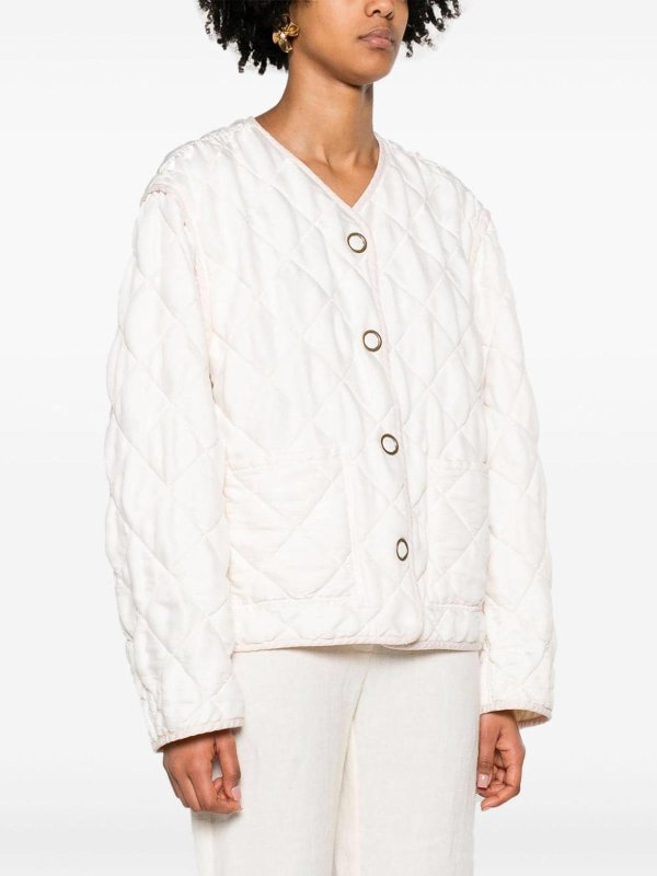 FORTE FORTE: padded jackets online - Quilted Bomber Jacket