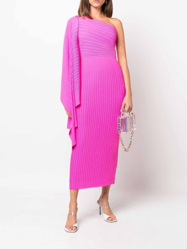 SOLACE LONDON: Robe longueur genou online - Robe Au Genou - Multicolore