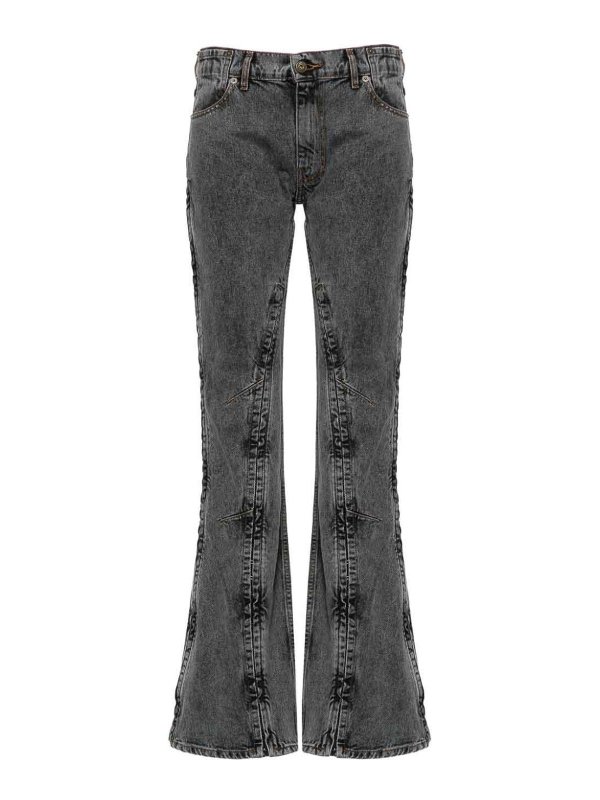 Y/PROJECT: straight leg jeans - Slim Denim Jeans