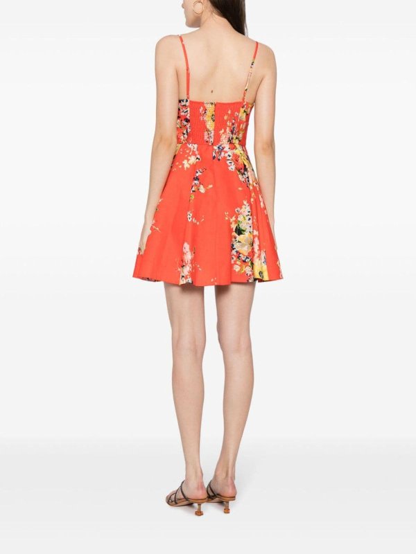 ZIMMERMANN: abiti corti online - Mini abito con stampa floreale