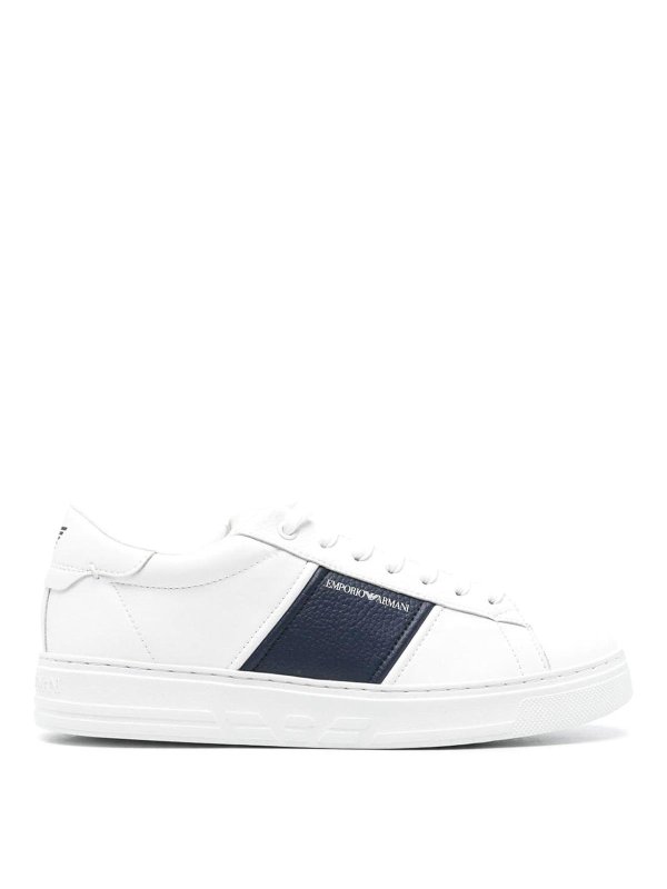 EMPORIO ARMANI: trainers - Leather Sneakers