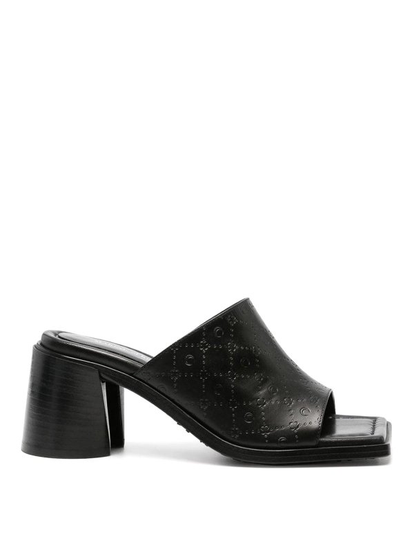 MARINE SERRE: Mules - Mules - Noir
