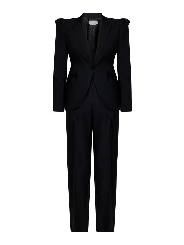 ALEXANDER MCQUEEN: formal suits - Black Tailored Wool Suit
