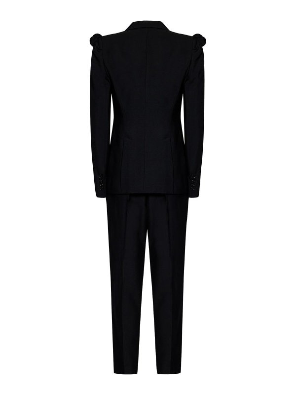 ALEXANDER MCQUEEN: formal suits online - Black Tailored Wool Suit