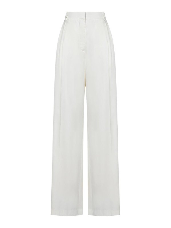 ALEXANDER MCQUEEN: カジュアルトラウザー - カジュアルパンツ - 白