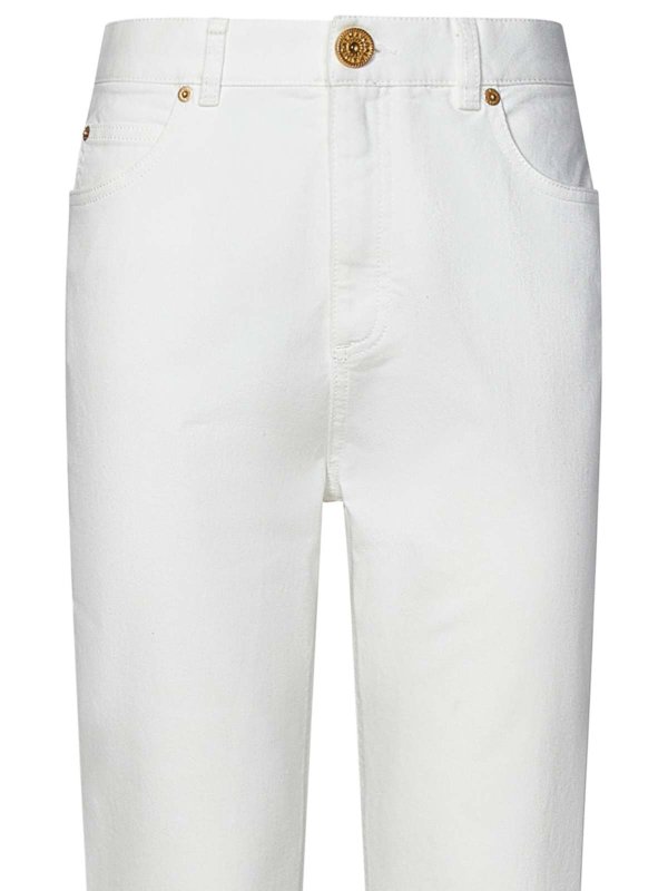 The Best Shops Balmain: bootcut jeans - High-Waisted Cropped Jeans