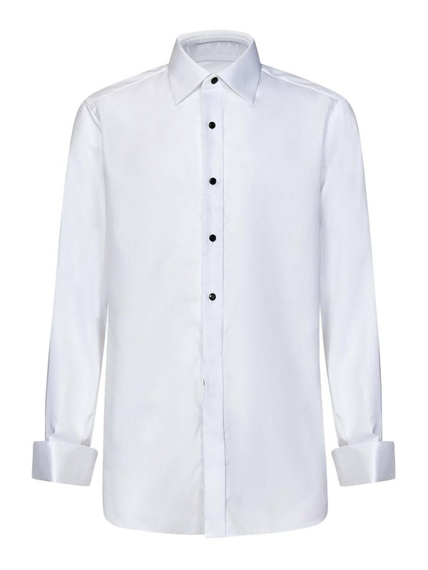 BRIONI: shirts - White Cotton Shirt