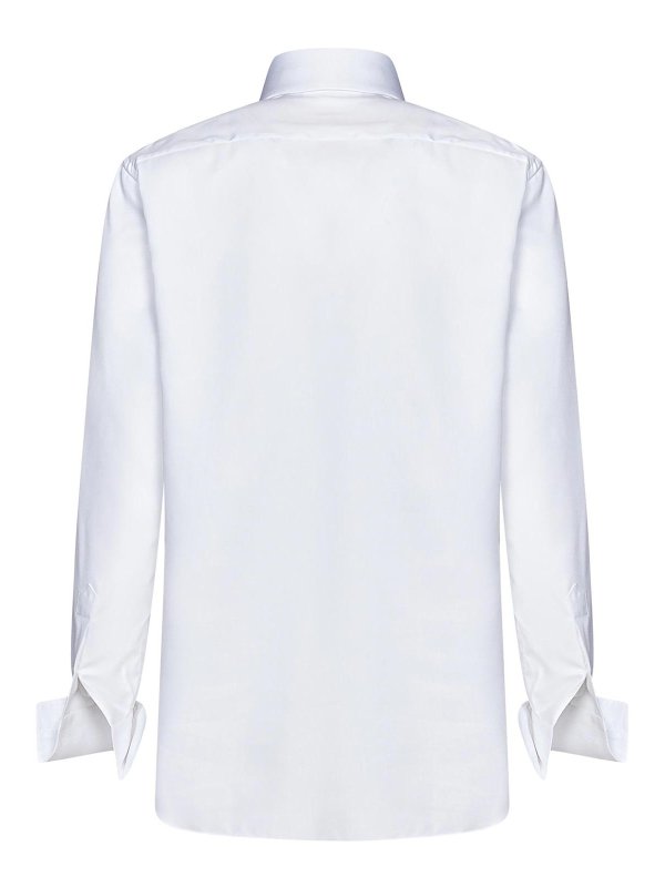 The Best Shops BRIONI: shirts - White Cotton Shirt