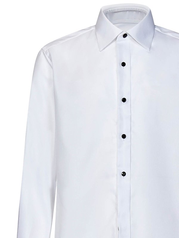 White Cotton Shirt shop online: BRIONI