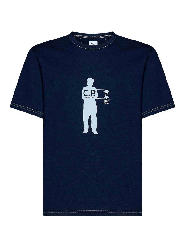 C.P. COMPANY: T-shirts - T-Shirt - Blau