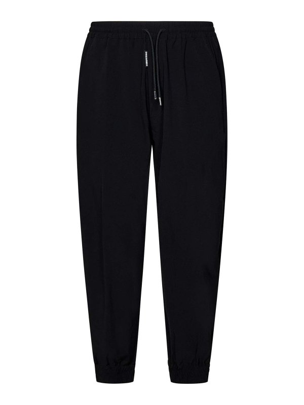 DSQUARED2: tracksuit bottoms - 80S Track Suit Black