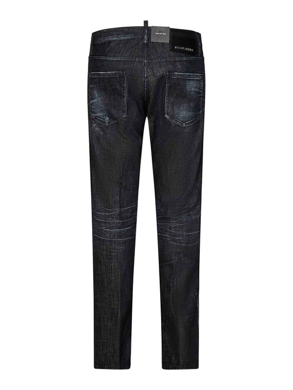 DSQUARED2: bootcut jeans online - Black Stretch Denim Jeans