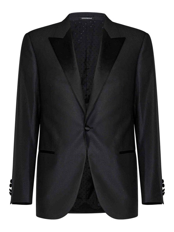 The Best Shops EMPORIO ARMANI: formal suits - Black Wool Tuxedo Suit