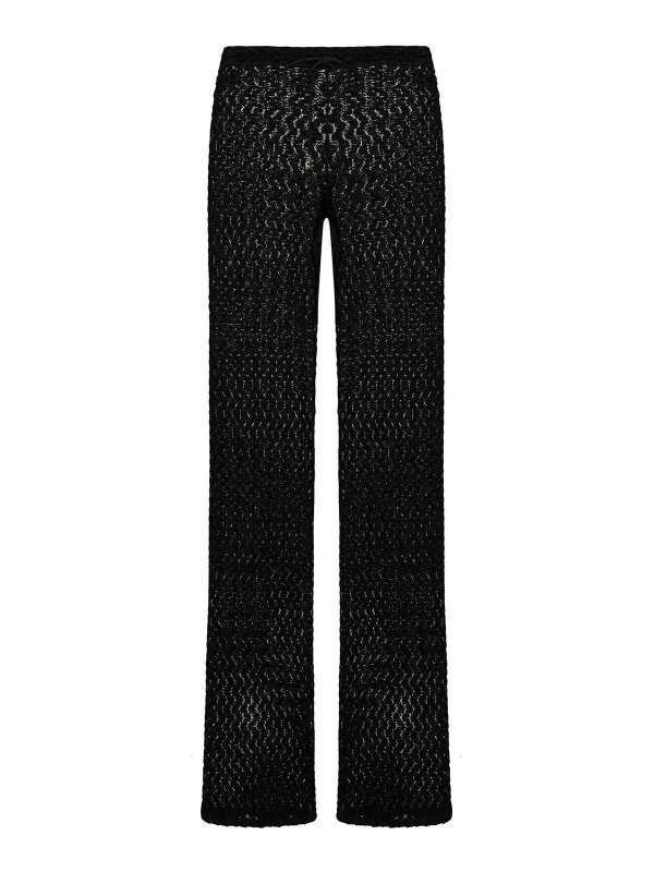 FISICO: カジュアルトラウザー - カジュアルパンツ - 黒