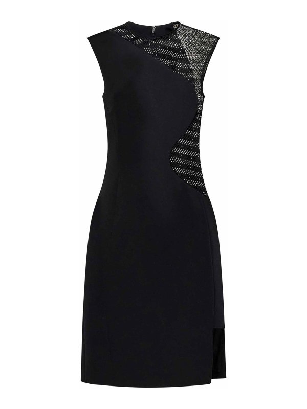 GENNY: knee length dresses - Black Sheath Dress