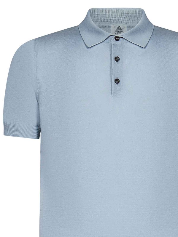 The Best Shops Luigi Borrelli: Polos  - Polo - Bleu