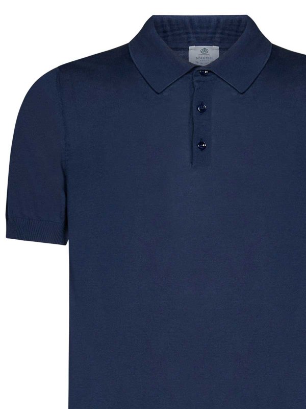 The Best Shops Luigi Borrelli: ポロシャツ - ポロシャツ - ブルー