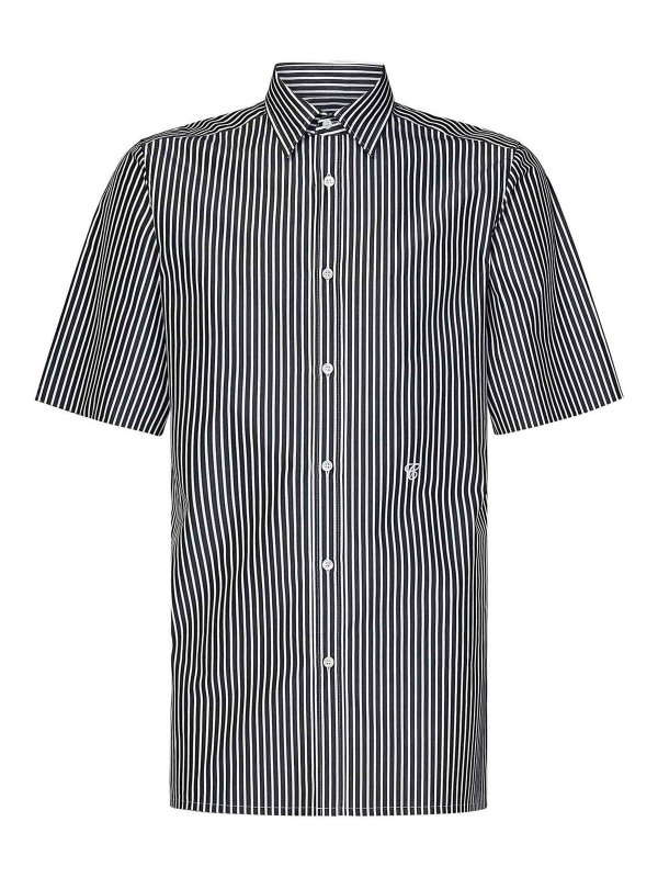 Maison Margiela: shirts - Striped Cotton C Shirt