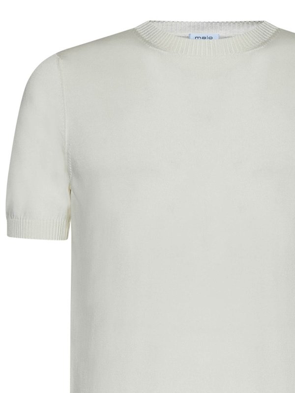 クルーネック - 白 shop online: MALO