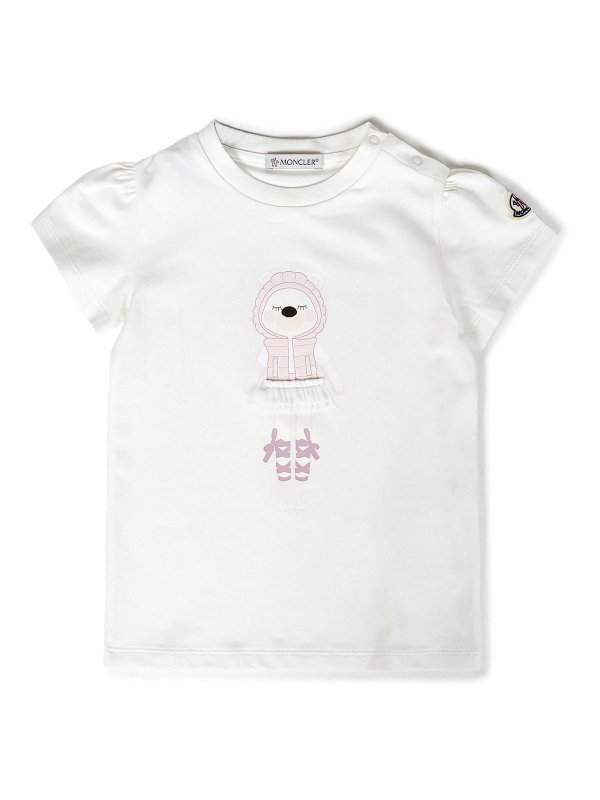 MONCLER JR: Tシャツ - Tシャツ - 白