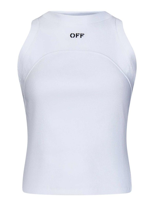 OFF-WHITE: Tops y camisetas sin mangas - Top - Blanco
