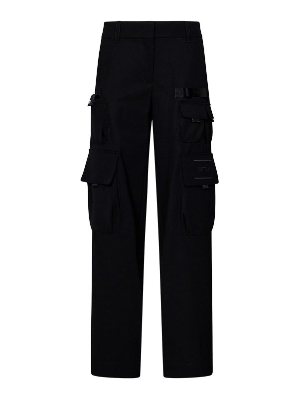 OFF-WHITE: Pantalons casual - Pantalons Décontractés - Noir