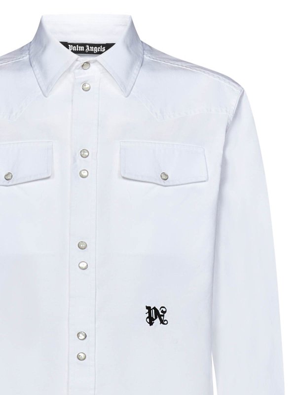 The Best Shops Palm Angels: Camisas - Camisa - Blanco