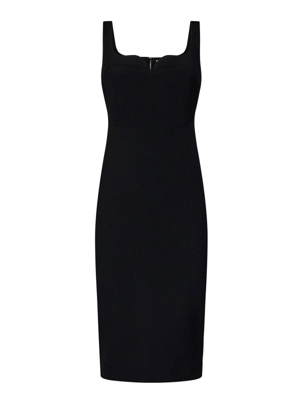 VICTORIA BECKHAM: knee length dresses - T-Shirt Midi Dress