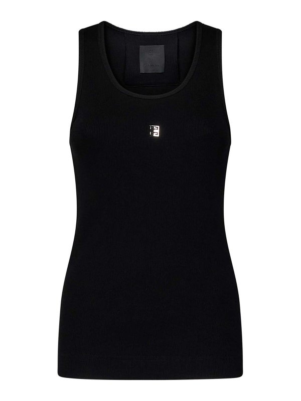 GIVENCHY: Tops y camisetas sin mangas - Top - Negro