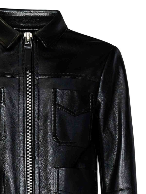 Leather jacket shop online: TOM FORD
