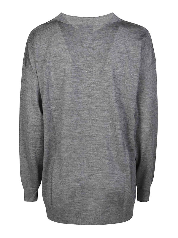 P.A.R.O.S.H.: Strickpullover mit Rundhalsausschnitt online - Rundhalspullover - Grau