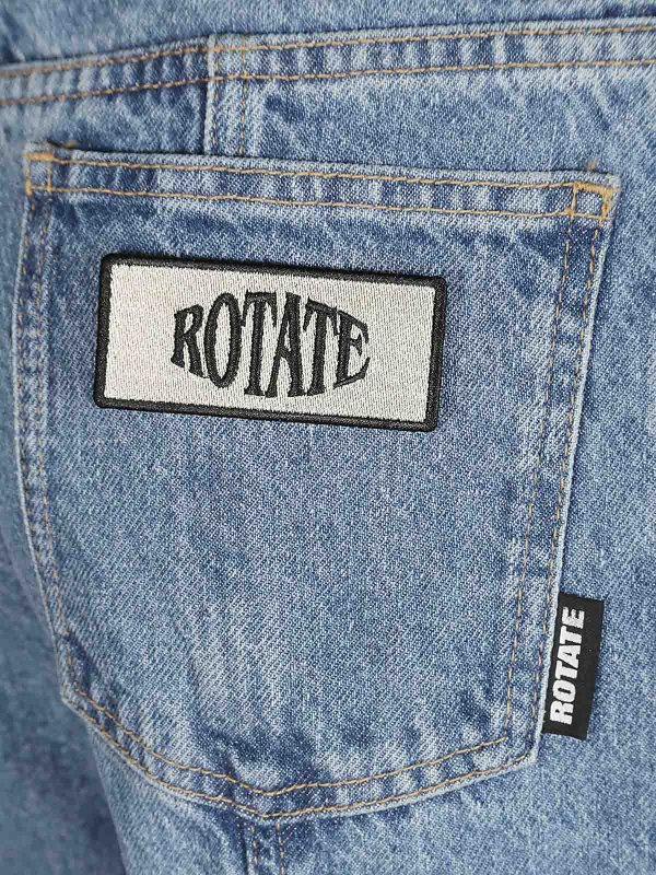 The Best Shops ROTATE Birger Christensen: Jeans à jambe droite - Jean Droit - Bleu