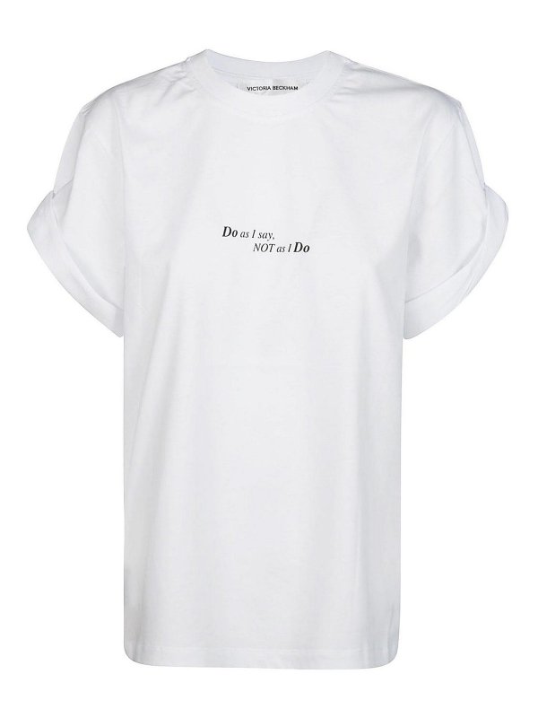 VICTORIA BECKHAM: T-shirts - Weißes T-Shirt