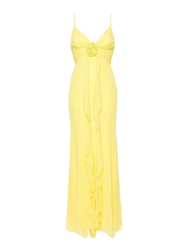 Blumarine Long Dress - Yellow - Women|P422A459AN0223 | thebs.com