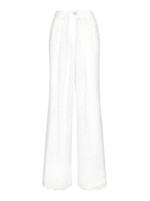 DOLCE & GABBANA: カジュアルトラウザー - カジュアルパンツ - 白