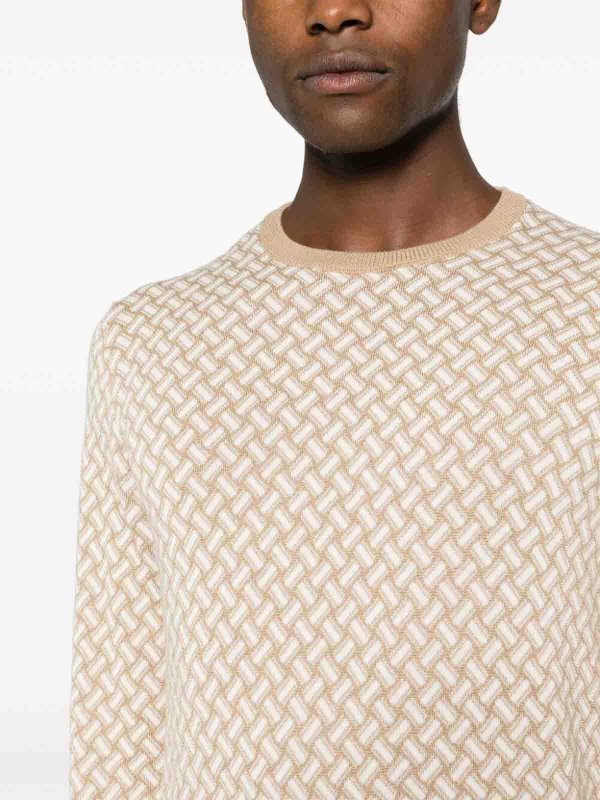 Rundhalspullover - Beige shop online: DRUMOHR