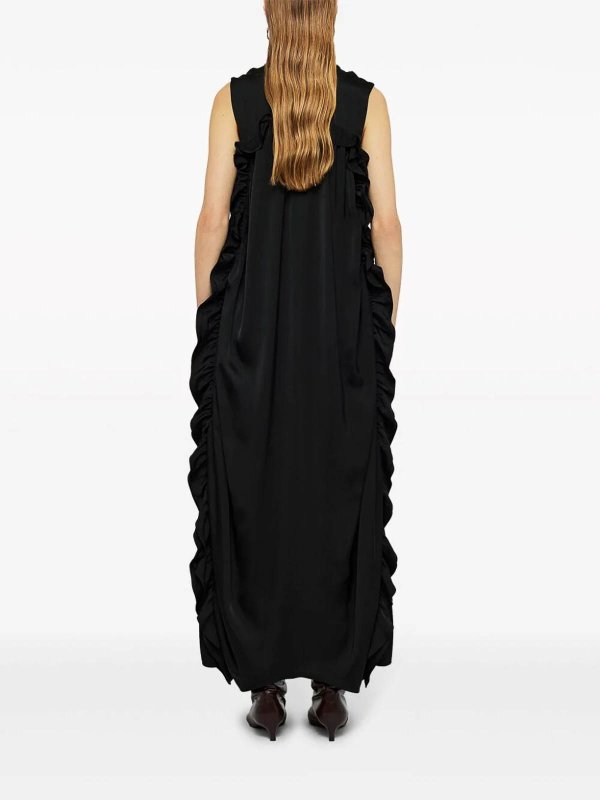 膝丈ドレス - 黒 shop online: JIL SANDER