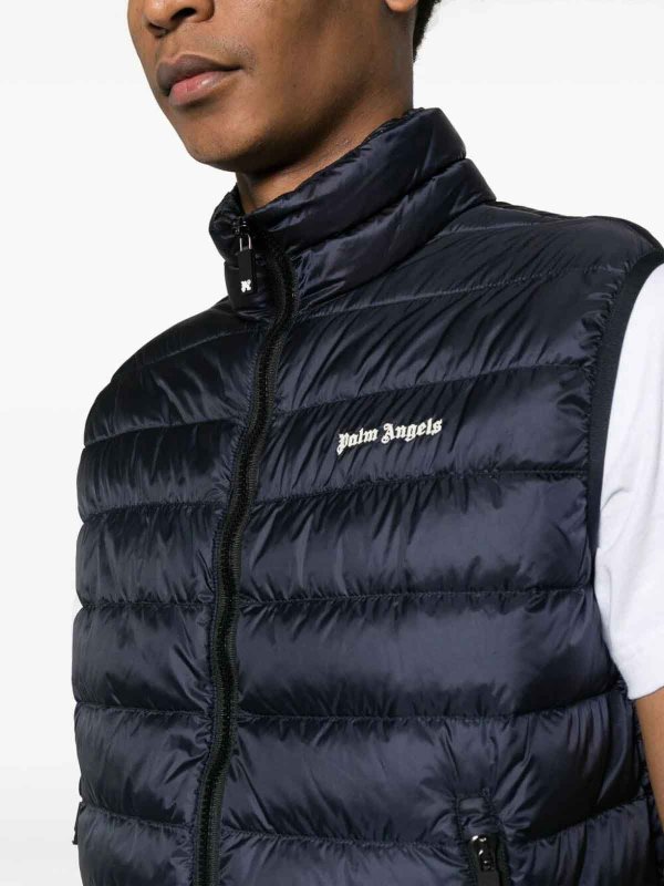 Palm Angels buy online Gilet - Bleu Foncé
