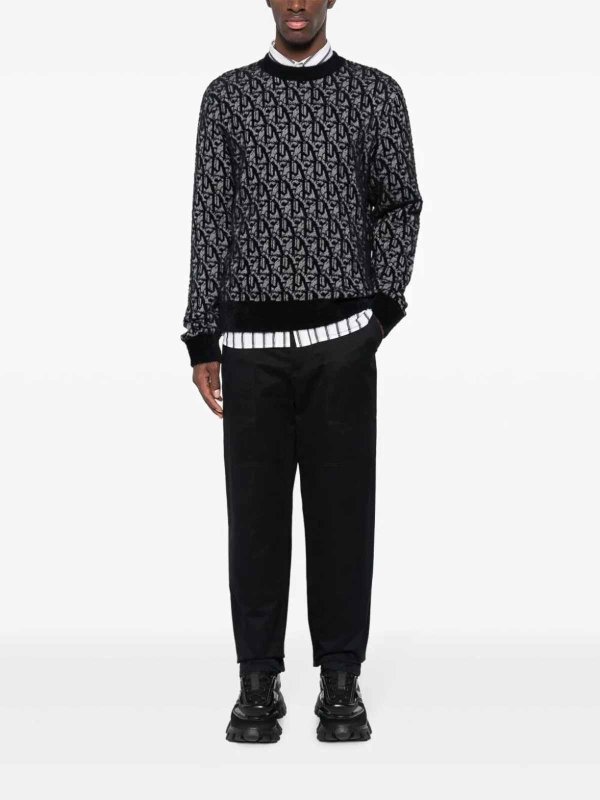 Palm Angels: crew necks online - Monogram Crew-Neck Sweater