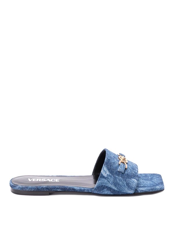 VERSACE: sandals - Denim sandals
