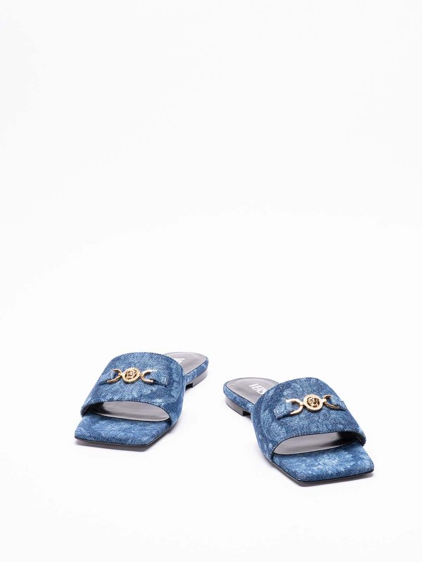 VERSACE: sandals online - Denim sandals