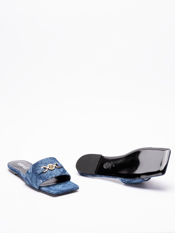 Denim sandals shop online: VERSACE