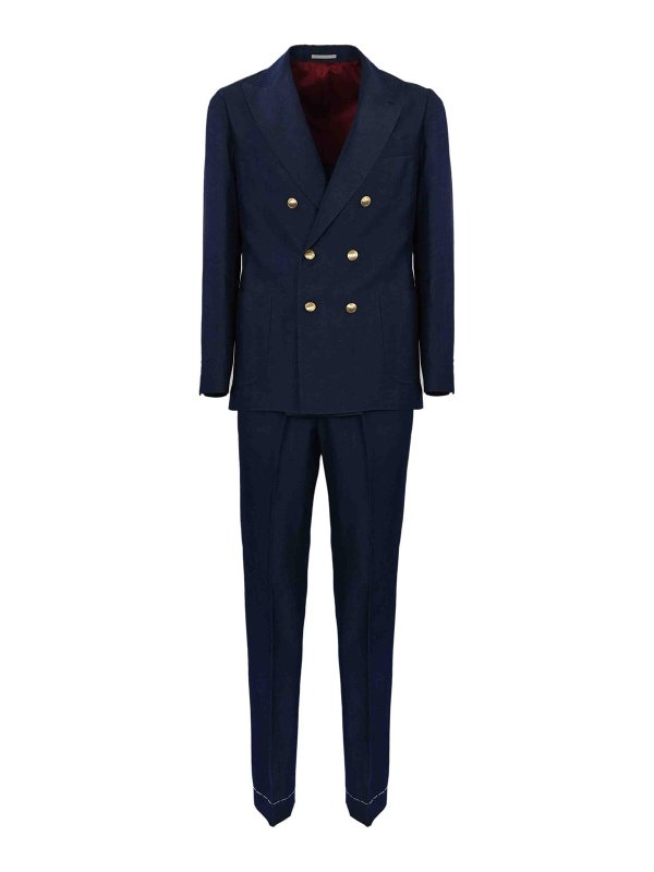 BRUNELLO CUCINELLI: Dinneranzüge - Dinneranzug - Dunkles Jeansblau