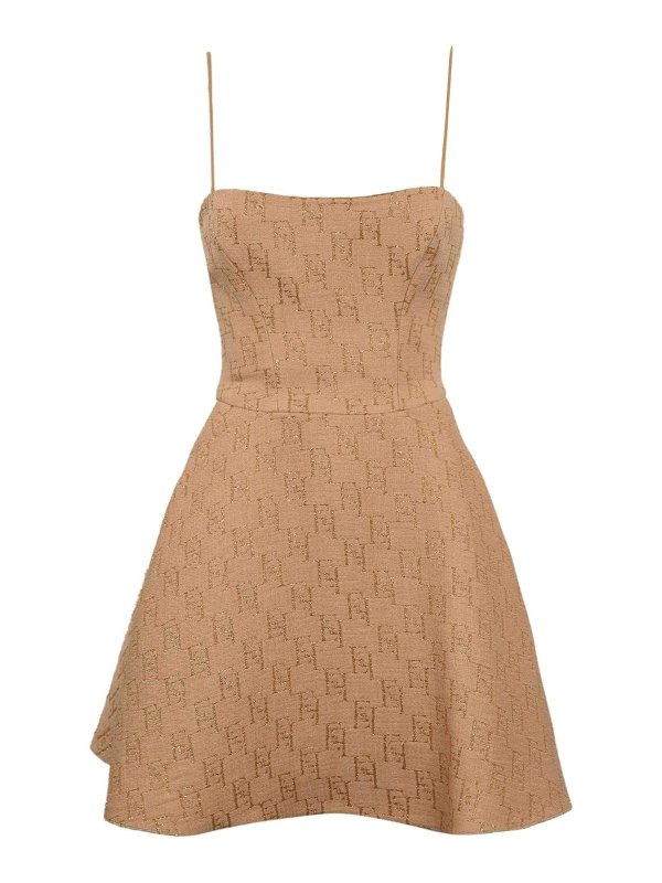 ELISABETTA FRANCHI: ショートドレス - ショートドレス - ベージュ
