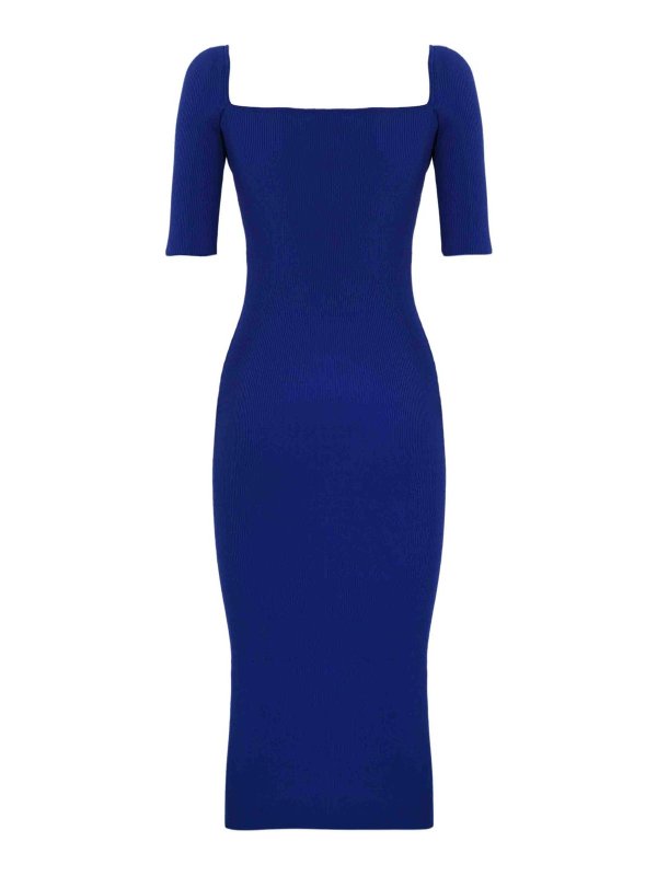 ELISABETTA FRANCHI: ニーレングスドレス online - 膝丈ドレス - ブルー