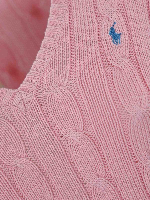 The Best Shops POLO RALPH LAUREN: Strickpullover mit V-Ausschnitt - V-Pullover - Nude