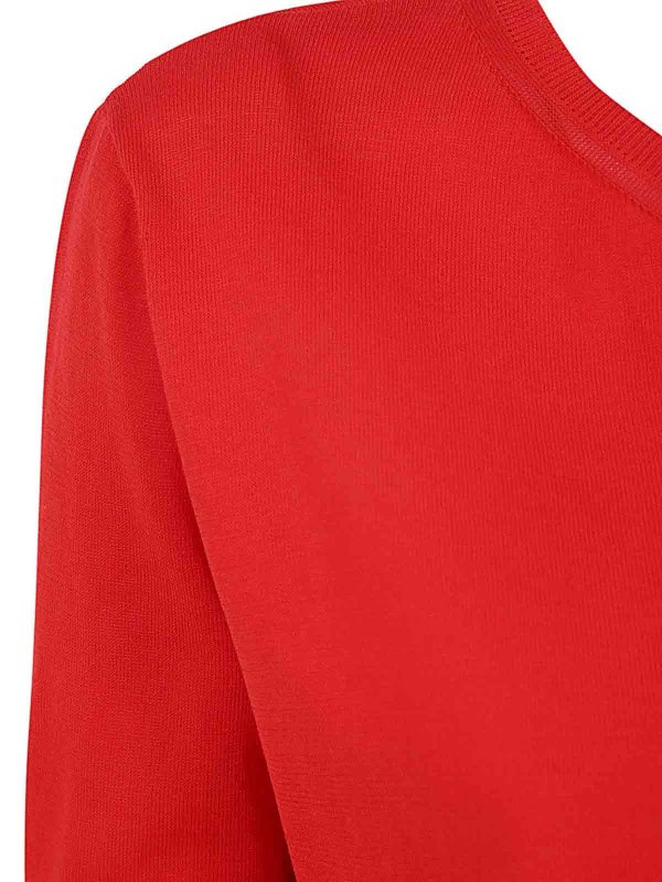 The Best Shops APUNTOB: Strickpullover mit V-Ausschnitt - V-Pullover - Rot