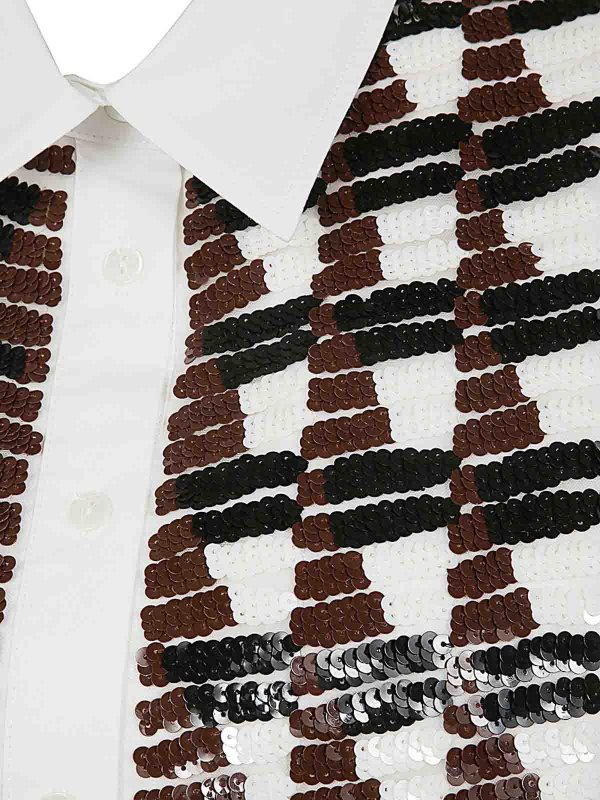 The Best Shops P.A.R.O.S.H.: shirts - Sequined Plastron Shirt