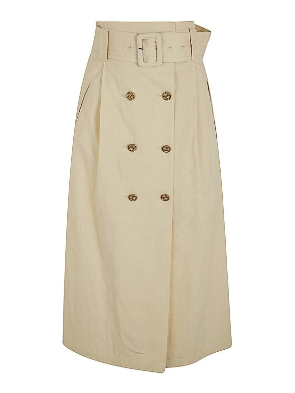 TWINSET: gonne al ginocchio  e longuette - Gonna midi con cintura