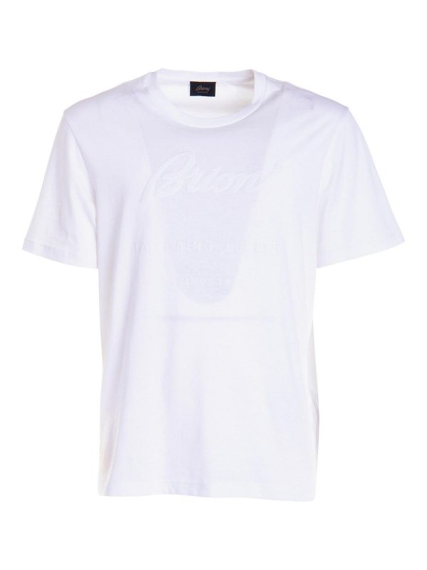 BRIONI: Camisetas - Camiseta - Blanco